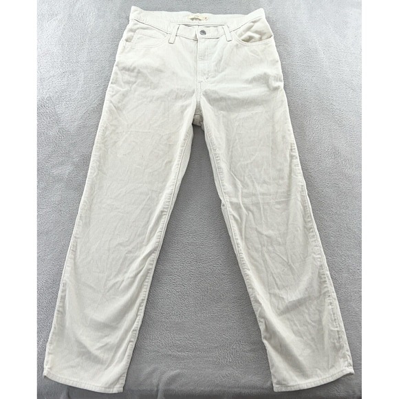 Levis Pants Womens Size 31 White '94 Baggy Corduroy Jeans Cords Straight - Picture 1 of 13